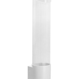 White Cup Dispenser Fits 5 to 7oz Flat Bottom or 3 to 4oz Cone Cups