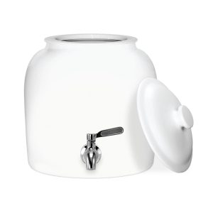 GEO Porcelain Ceramic Crock Water Dispenser - White