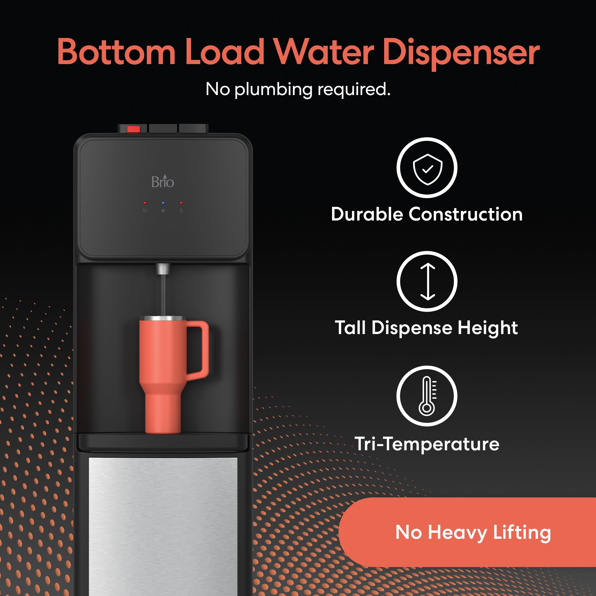 Brio 130 Series SS Bottom Load Water Cooler - Image 3