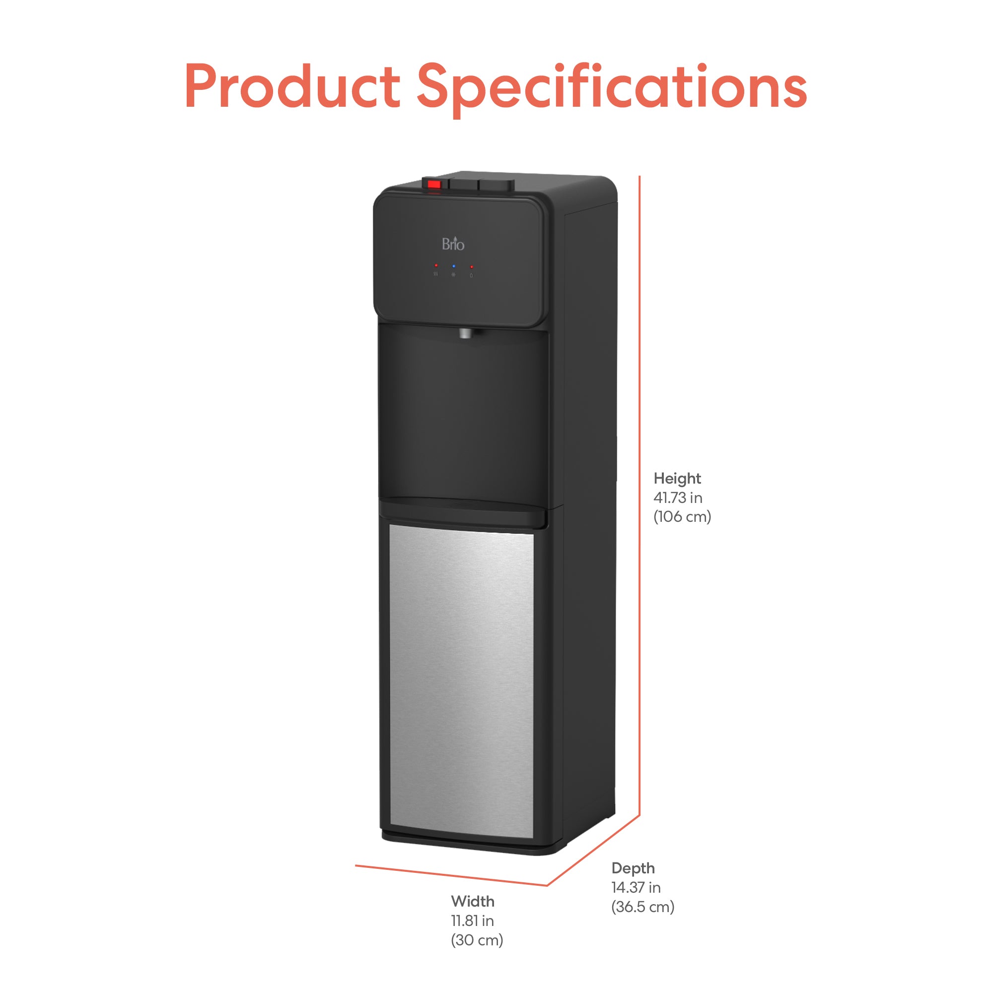 Brio 130 Series SS Bottom Load Water Cooler - Image 9