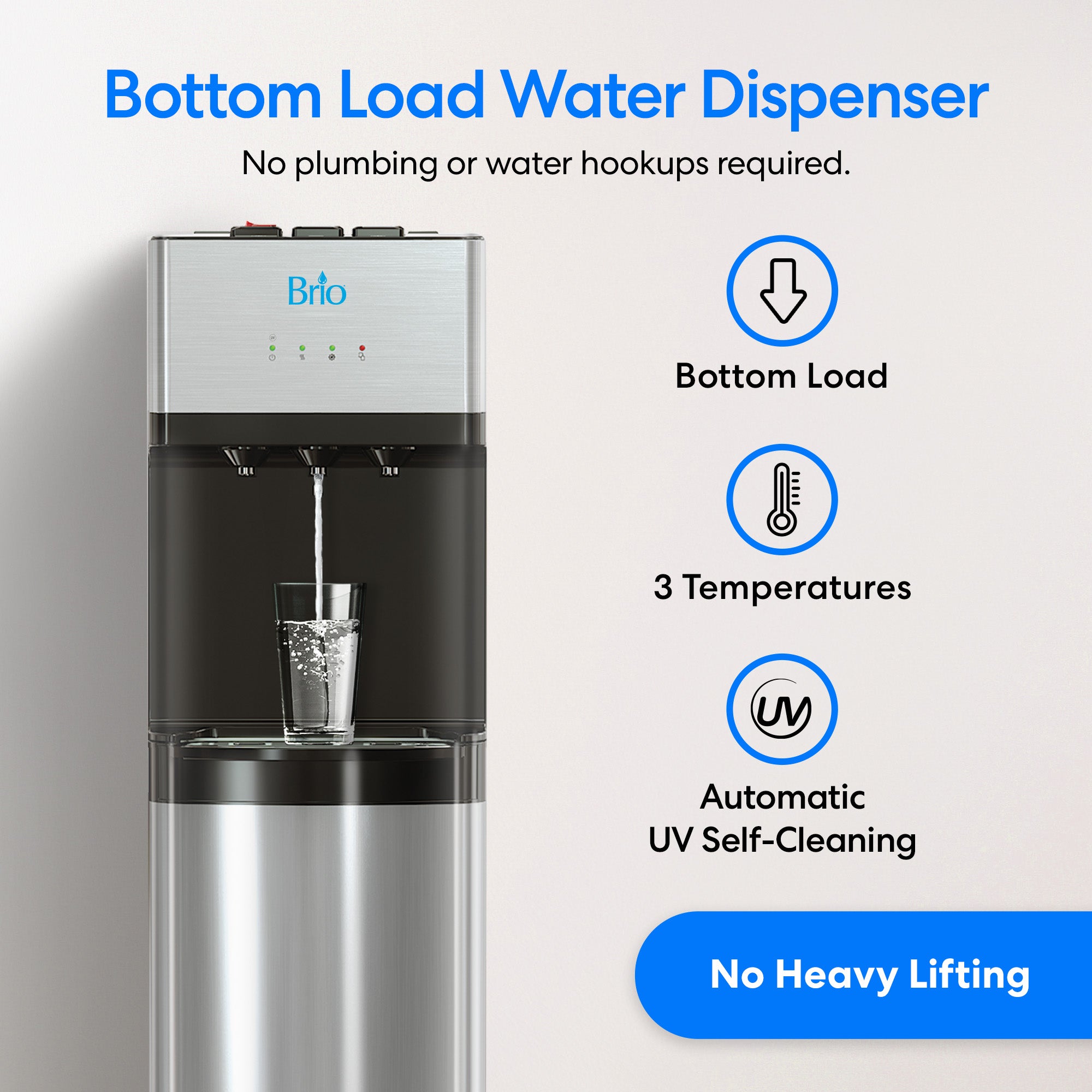 Brio 500 Series Self-Cleaning Bottom Load Water Cooler - Image 2