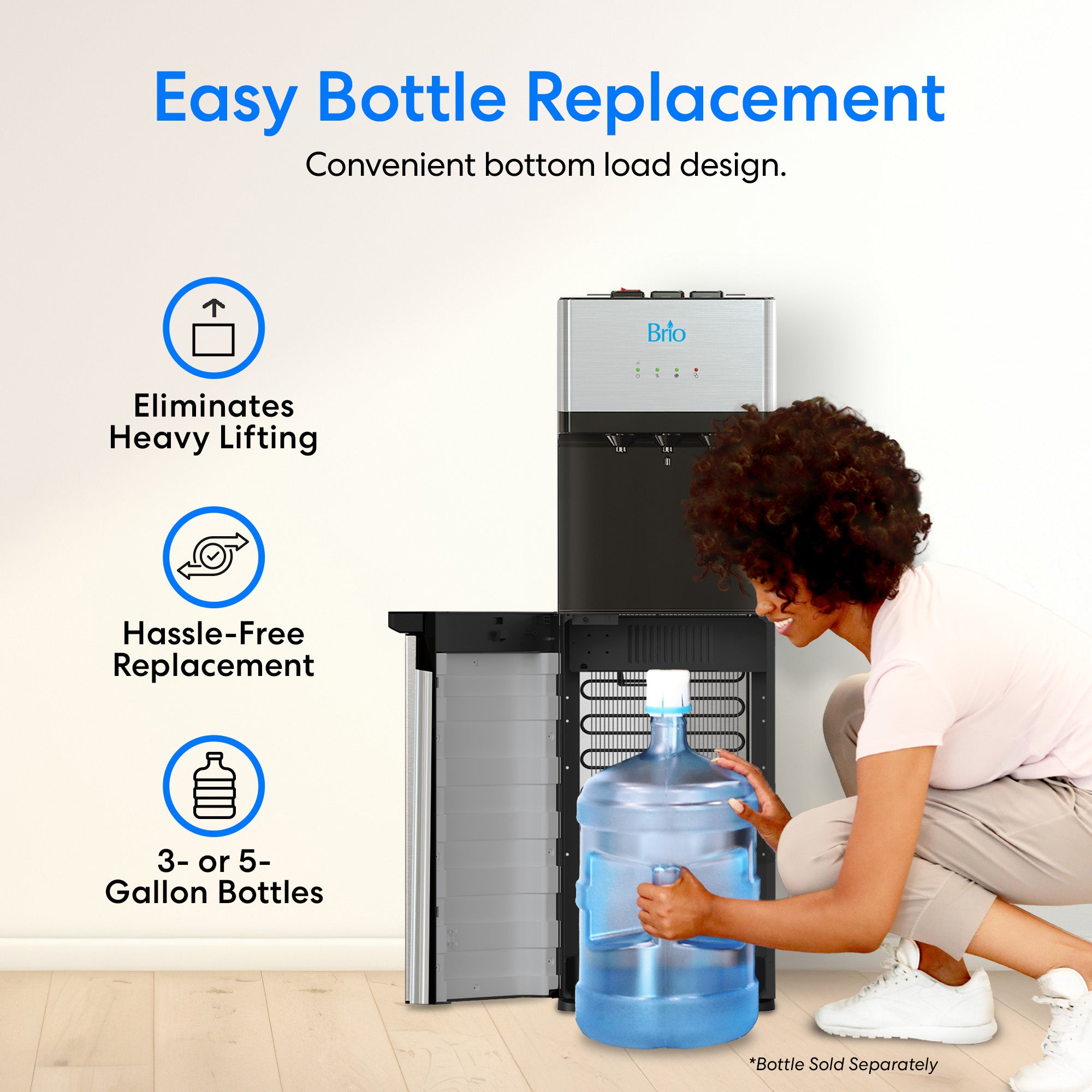 Brio 500 Series Self-Cleaning Bottom Load Water Cooler - Image 4