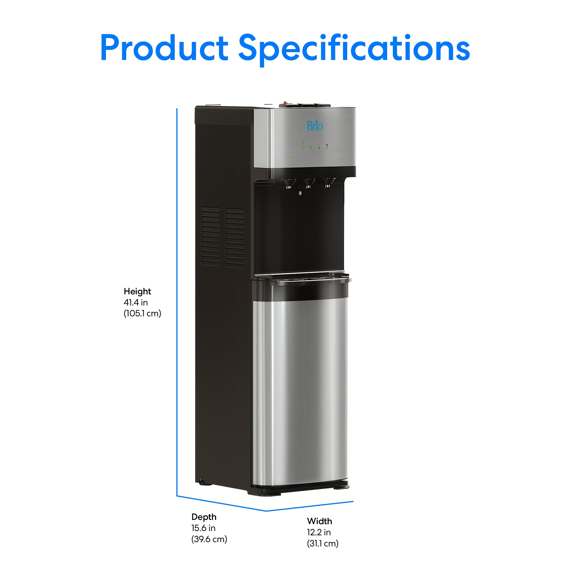 Brio 500 Series Self-Cleaning Bottom Load Water Cooler - Image 9