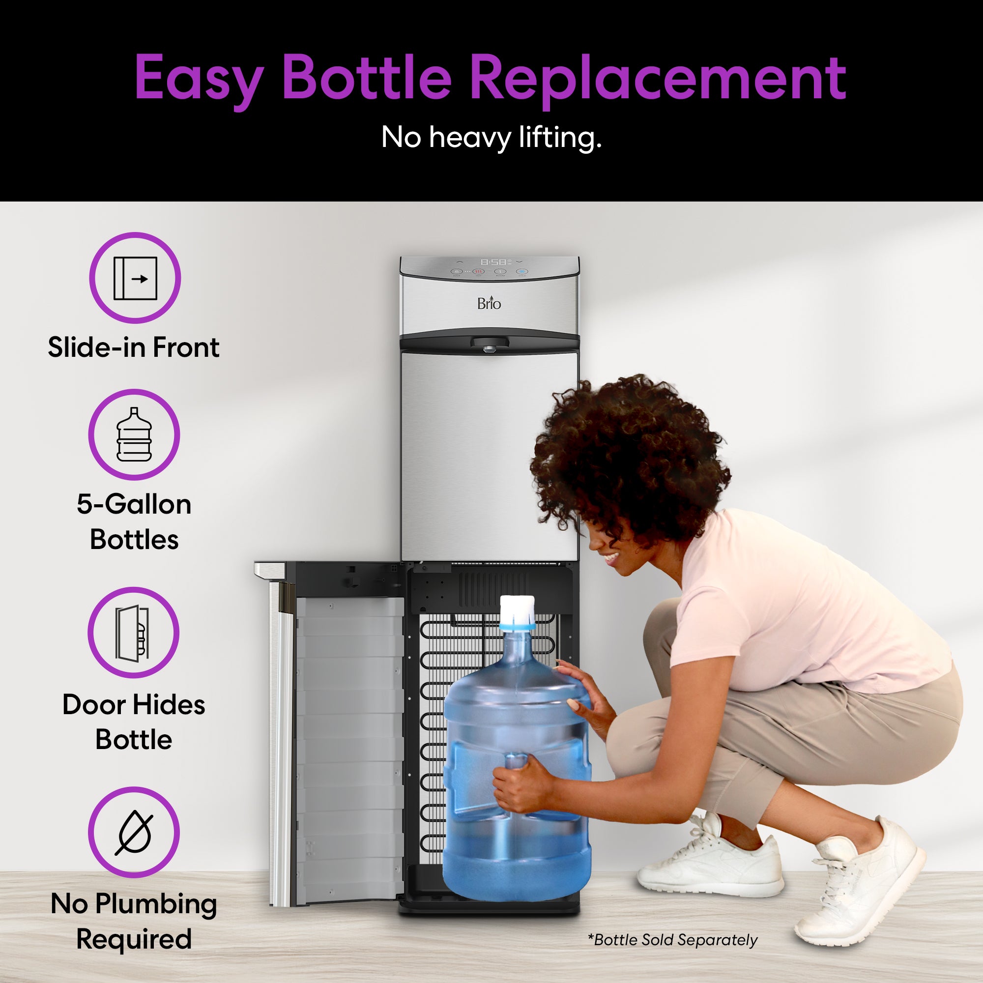 Brio 740 Series Self-Cleaning Bottom Load Water Cooler - Image 3