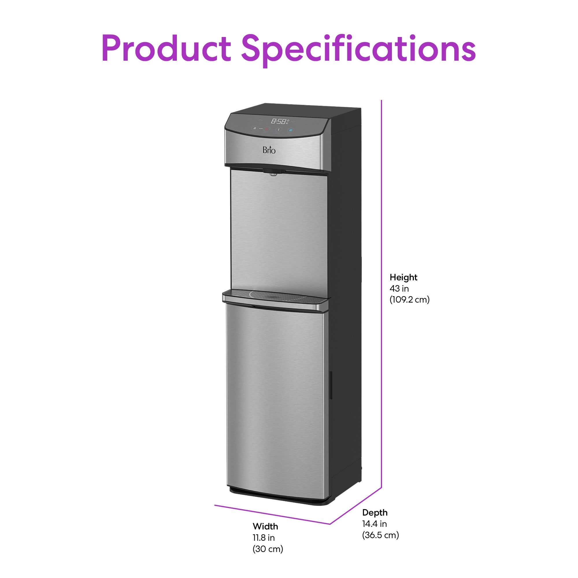 Brio 740 Series Self-Cleaning Bottom Load Water Cooler - Image 9