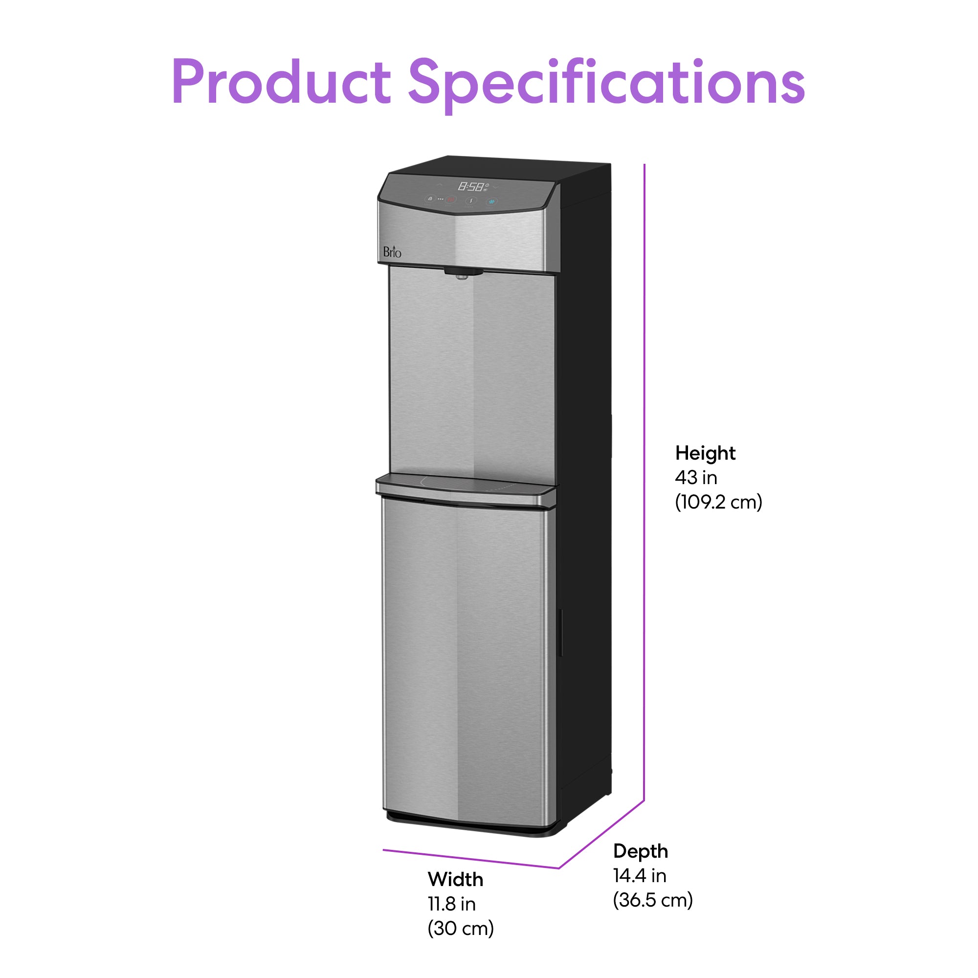 Brio 745 Series Self-Cleaning Bottom Load Water Cooler - Image 9