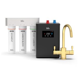 Brio 3-Stage Digital Instant Hot Water Undersink Dispenser System -  Brushed Gold