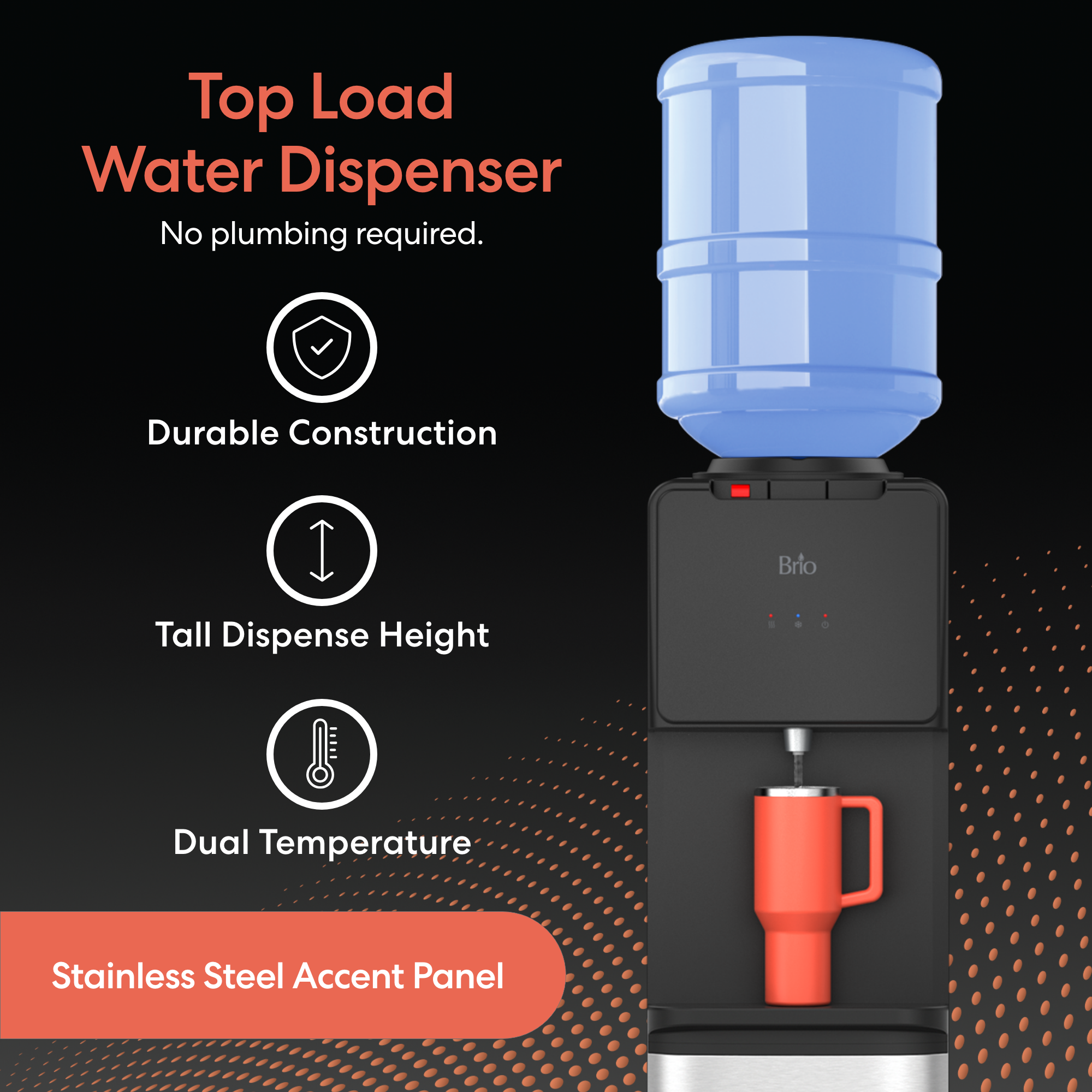 Brio 130 Series SS Top Load Water Cooler - Image 2