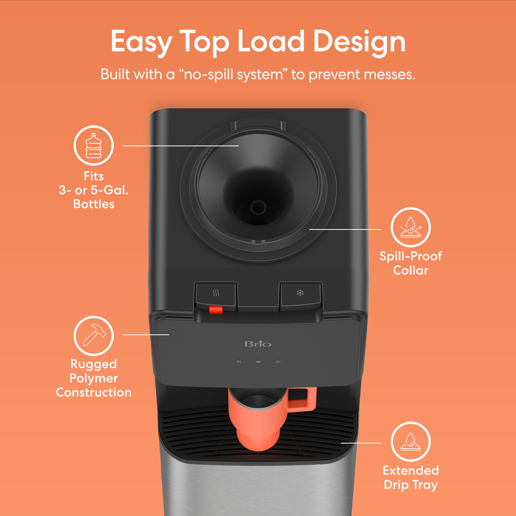 Brio 130 Series SS Top Load Water Cooler - Image 3