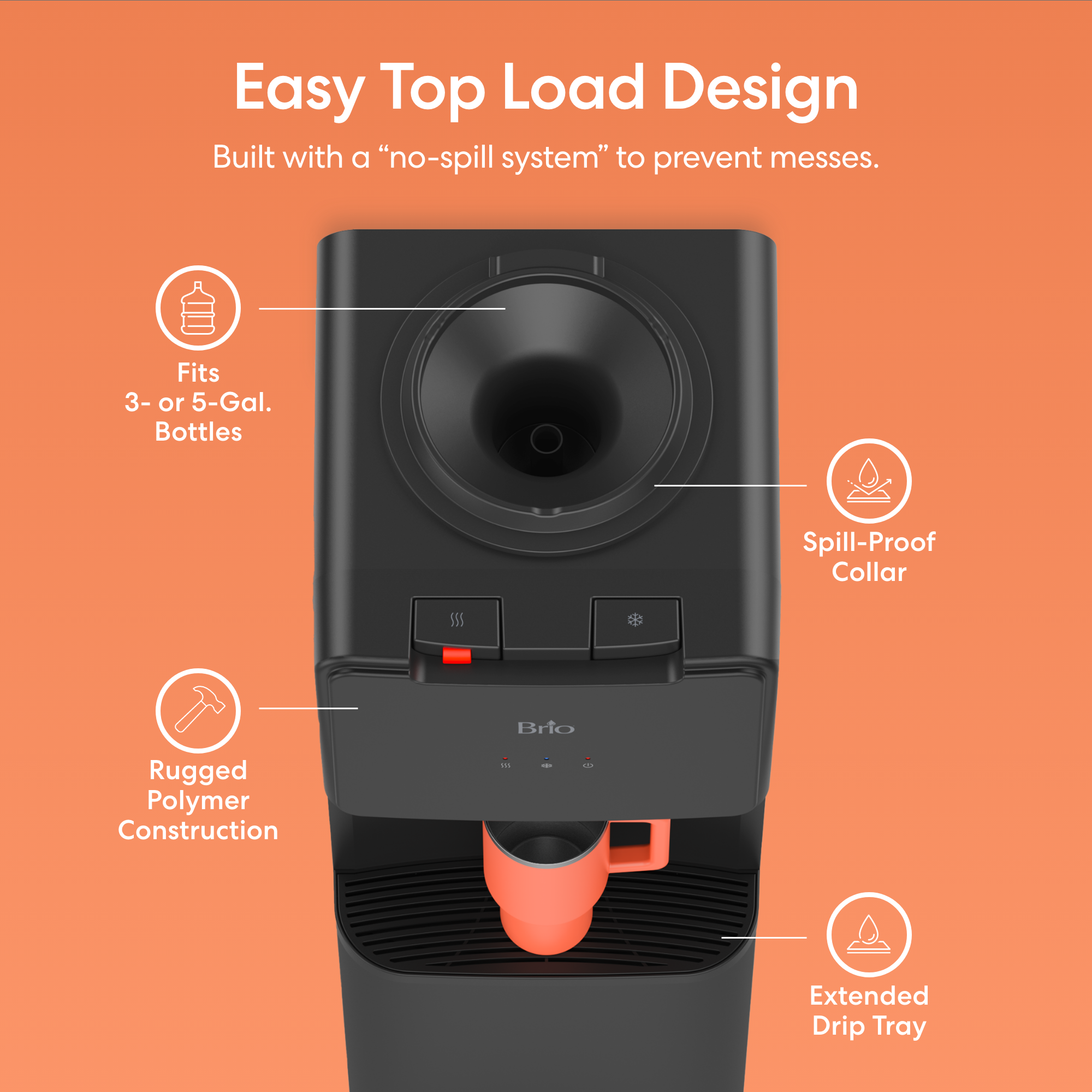 Brio 130 Series Top Load Water Cooler - Image 3