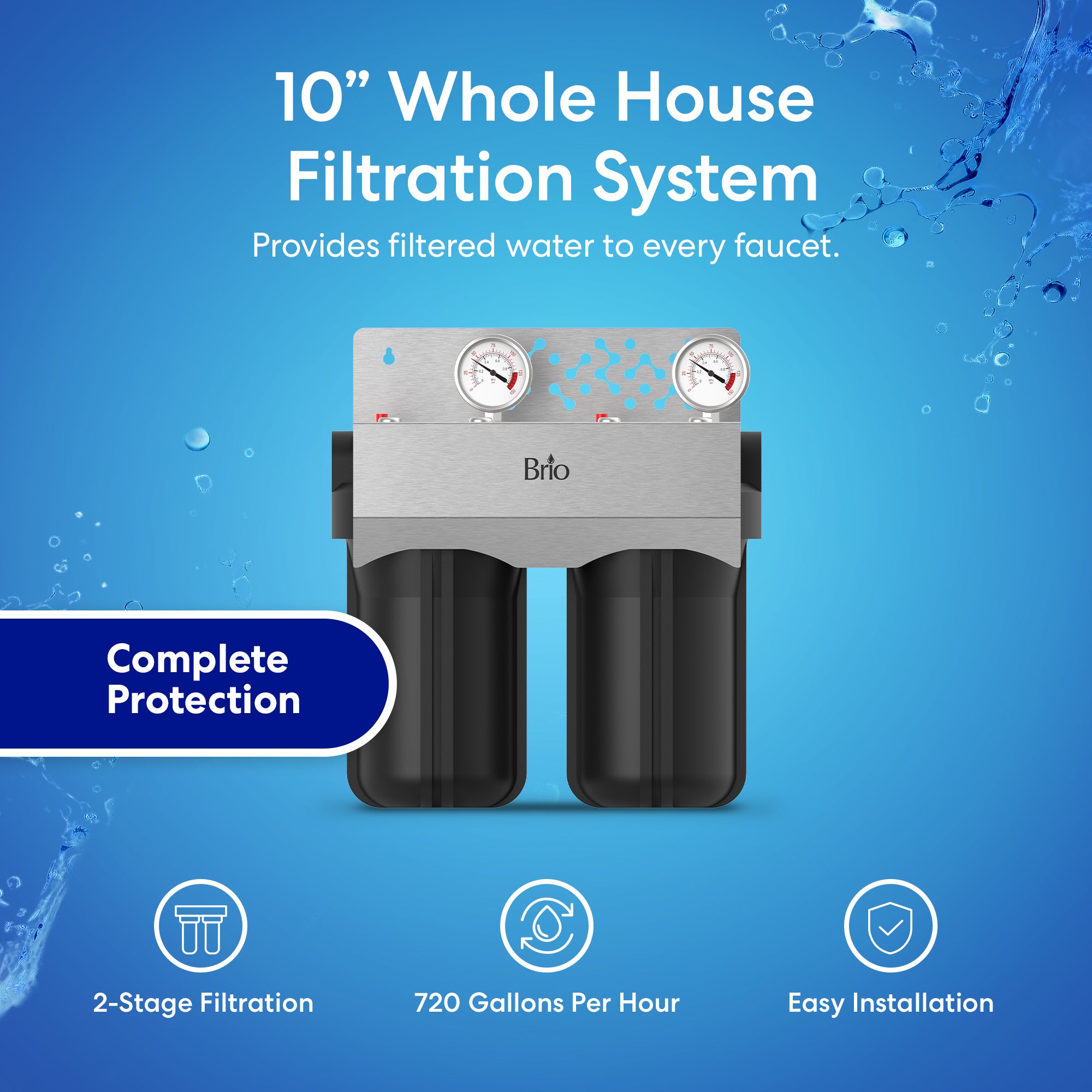 Brio 2-Stage Whole House Filtration System - 10 Multi-Purpose - Image 2