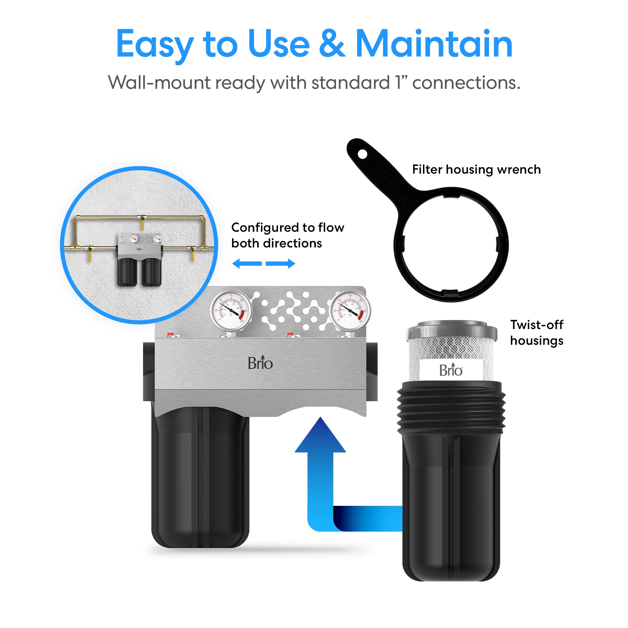 Brio 2-Stage Whole House Filtration System - 10 Multi-Purpose - Image 7