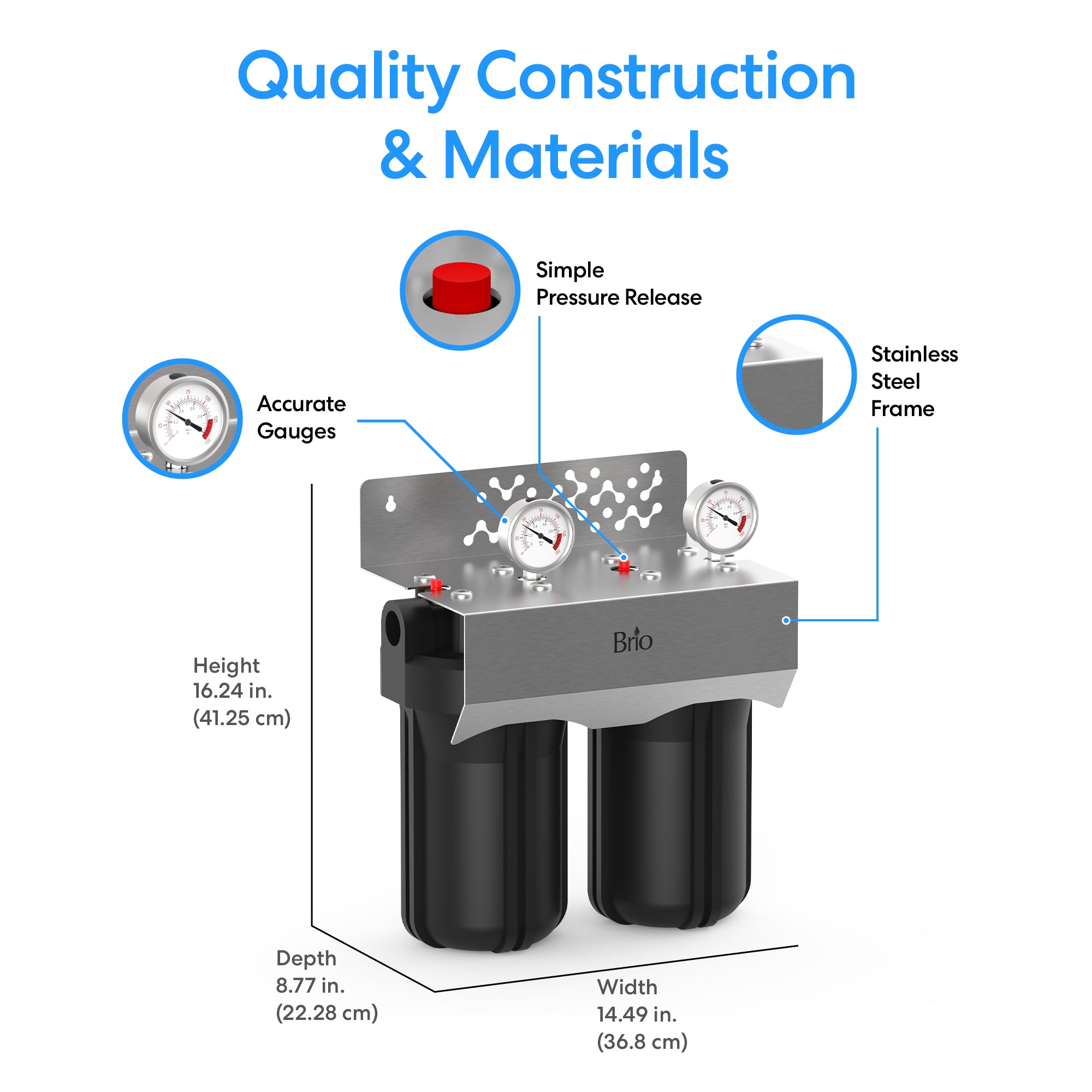 Brio 2-Stage Whole House Filtration System - 10 Multi-Purpose - Image 8