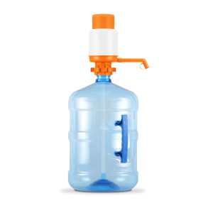 Brio Manual Water Bottle Pump - Orange & White