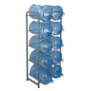 Brio Double Column 10-Bottle Storage Rack - Gray