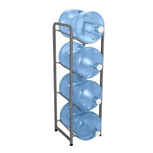Brio Single Column 4-Bottle Storage Rack - Gray