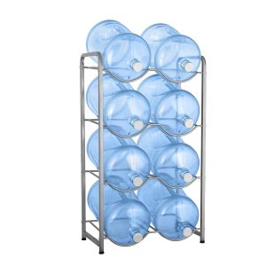 Brio Double Column 8-Bottle Storage Rack - Gray